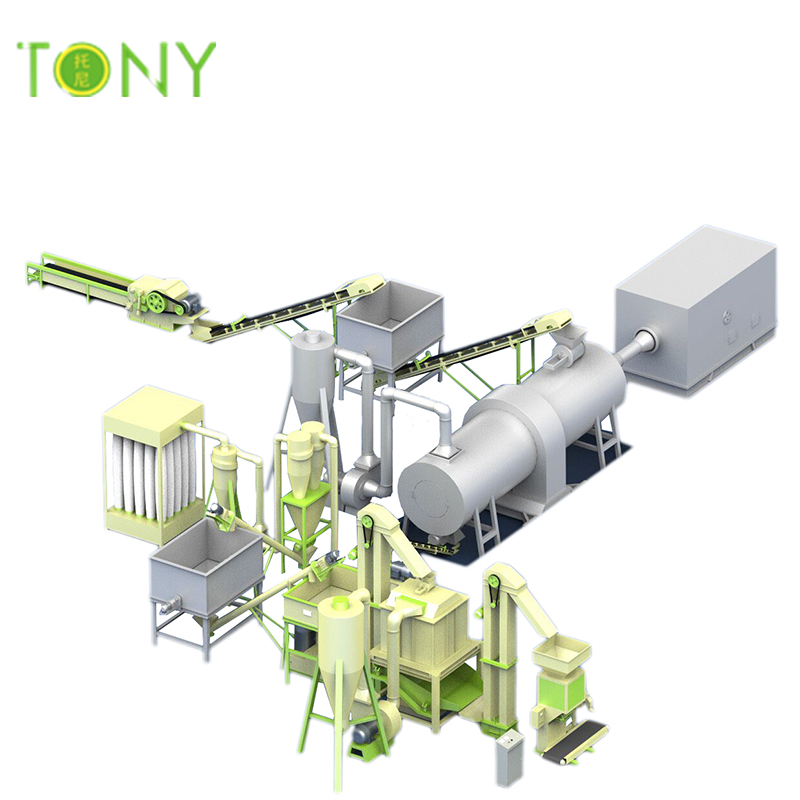 TONY hochwertige und professionelle Technologie 7-8 Tonnen \/ h Biomassepelletanlage